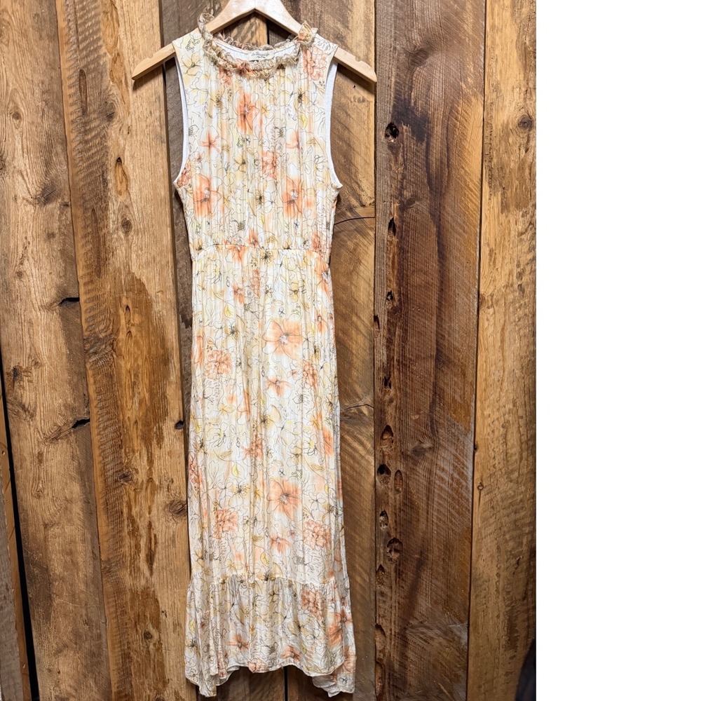 Le Ragazze Silk Blend Floral Maxi Women L Fairy Romantic Coquette Made‎ In Italy